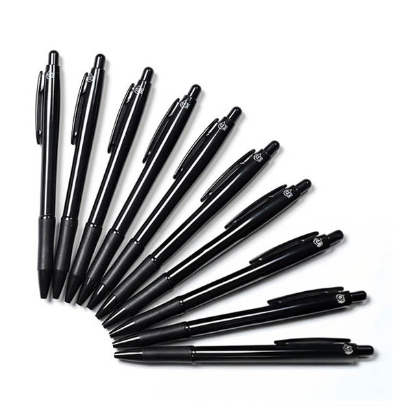 123inkt 123encre stylo à bille sans impression (10 pièces) - noir 8362352C 400091 - 2
