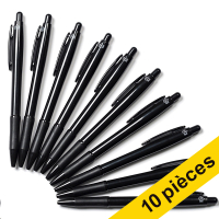 123encre stylo à bille sans impression (10 pièces) - noir
