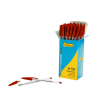 123inkt 123encre stylo à bille transparent avec capuchon (50 pièces) - rouge 8373619C 302083 - 2