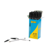 123inkt 123encre stylos à bille transparent avec capuchon (50 pièces) - noir 8373639C 302084 - 2