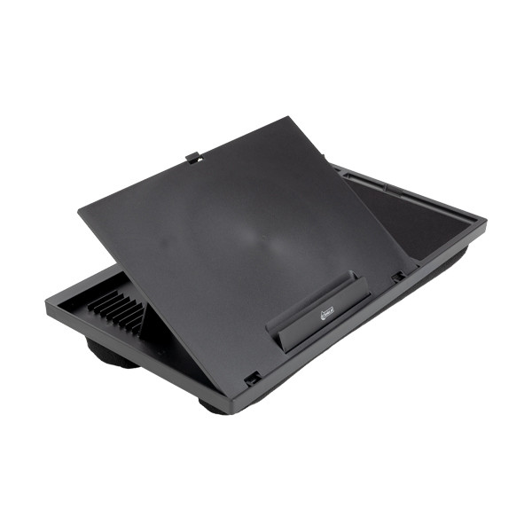 123encre support pour ordinateur portable réglable avec coussin de genoux et tapis de souris - noir 302727 - 2