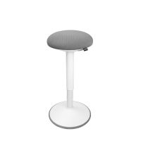123inkt 123encre tabouret rond ergonomique avec ressort à gaz (47 cm - 64 cm) - blanc  390053