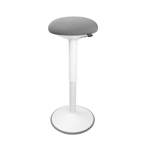 123inkt 123encre tabouret rond ergonomique avec ressort à gaz (57 cm - 82 cm) - blanc  390051 - 1