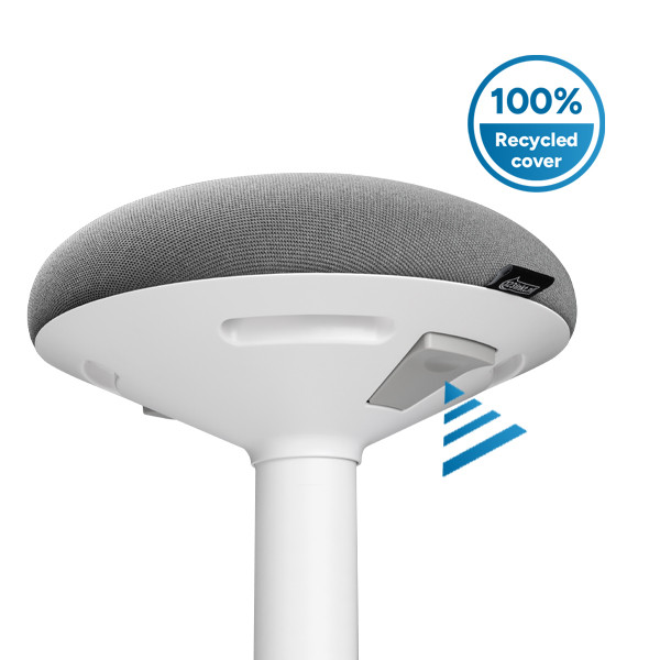 123inkt 123encre tabouret rond ergonomique avec ressort à gaz (57 cm - 82 cm) - blanc  390051 - 5