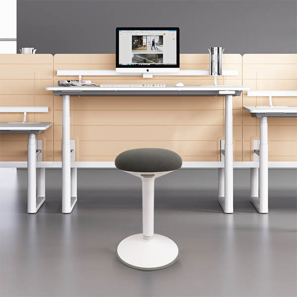123inkt 123encre tabouret rond ergonomique avec ressort à gaz (57 cm - 82 cm) - blanc  390051 - 6