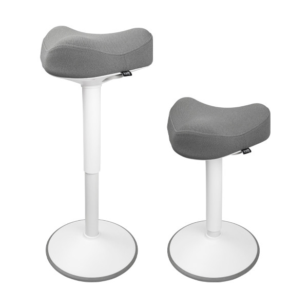 123inkt 123encre tabouret triangulaire ergonomique avec ressort à gaz (58 cm - 83 cm) - blanc 65450085C 390047 - 3