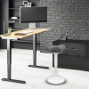 123inkt 123encre tabouret triangulaire ergonomique avec ressort à gaz (58 cm - 83 cm) - blanc 65450085C 390047 - 6