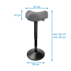 123inkt 123encre tabouret triangulaire ergonomique avec ressort à gaz (58 cm - 83 cm) - noir 65450089C 390046 - 2