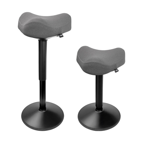 123inkt 123encre tabouret triangulaire ergonomique avec ressort à gaz (58 cm - 83 cm) - noir 65450089C 390046 - 3