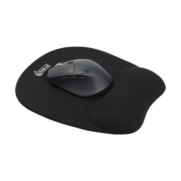 123inkt 123encre tapis de souris en mousse à mémoire avec repose-poignet - noir 9176501C 301036 - 1