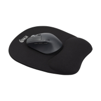 123encre tapis de souris en mousse à mémoire avec repose-poignet - noir