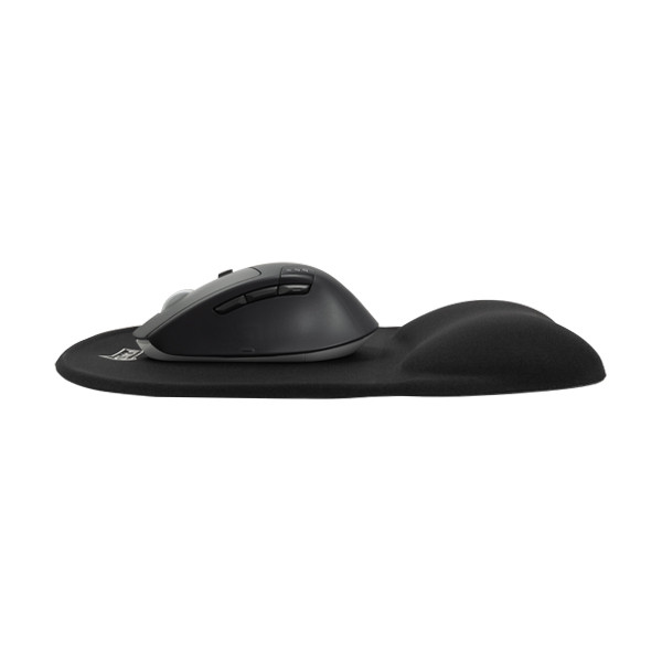 123inkt 123encre tapis de souris en mousse à mémoire avec repose-poignet - noir 9176501C 301036 - 2