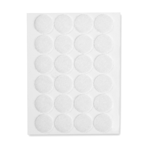 123inkt 123encre velcro auto-adhésif Ø 20 mm (24 pièces) - blanc K-5062C 302185 - 1