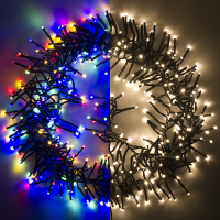 123inkt 123led éclairage cluster 6 mètres 384 ampoules - multicolore & blanc chaud  LDR07186