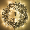 123led éclairage cluster connectable 5,6 mètres extension 768 ampoules - blanc extra chaud et blanc chaud