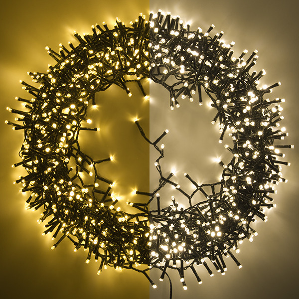 123inkt 123led éclairage cluster micro-ampoules 27 mètres 1200 ampoules - blanc extra chaud & blanc chaud  LDR07135 - 1