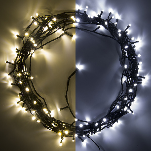 123inkt 123led éclairage de Noël 12 mètres 120 ampoules - blanc froid & blanc chaud  LDR07017 - 1