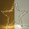 123led étoile de Noël 3D 36 cm extra blanc chaud & blanc chaud 300 lumières - noir LDR07266 - 1