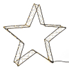 123led étoile de Noël 3D 36 cm extra blanc chaud & blanc chaud 300 lumières - noir LDR07266 - 2