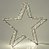 123led étoile de Noël 3D 36 cm extra blanc chaud & blanc chaud 300 lumières - noir LDR07266 - 4