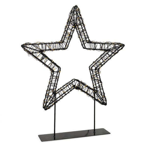 123led étoile de Noël sur pied 36 cm extra blanc chaud & blanc chaud 800 lampes LED - noir LDR07326 - 4