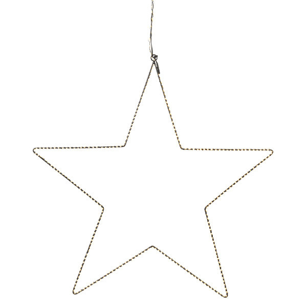 123led étoile de Noël suspendue 56 cm blanc extra chaud & blanc chaud 300 lumières - noir LDR07275 - 2