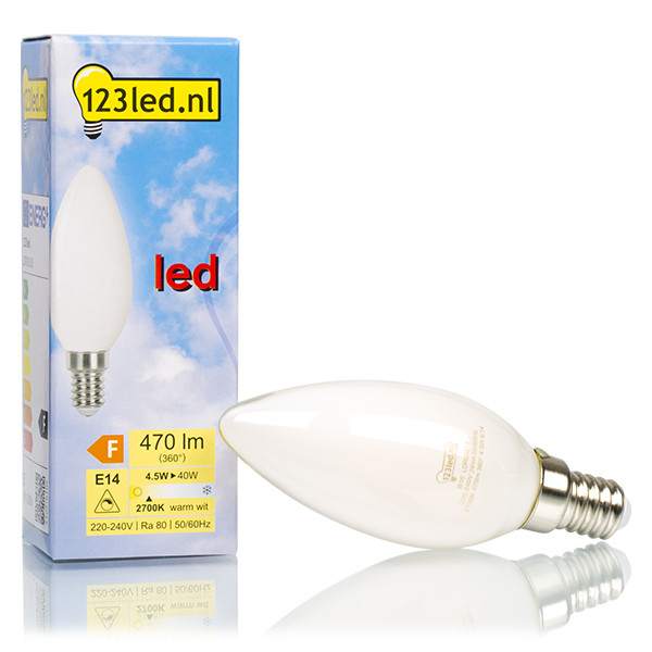 123inkt 123led E14 ampoule LED à filament bougie mate dimmable 4W (40W)  LDR01618 - 1