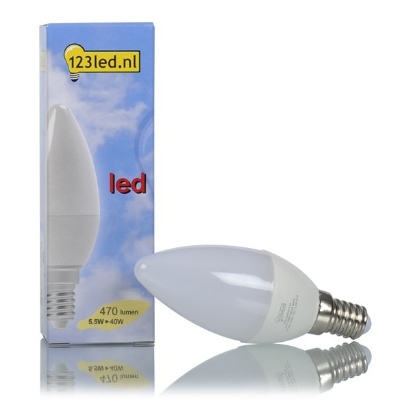 123inkt 123led E14 ampoule LED bougie mate 5.5W (40W) 929001157701c 929001157730c LDR01251 - 1