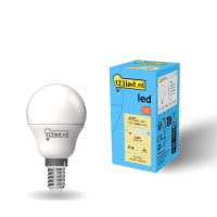 123inkt 123led E14 ampoule LED sphérique mate 2700K 4,9W (40W)  LDR01900