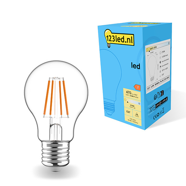 123inkt 123led E27 ampoule LED à filament poire 4,5W (40W)  LDR01788 - 1