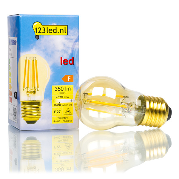 123inkt 123led E27 ampoule LED à filament sphérique or dimmable 4,1W (32W)  LDR01666 - 1