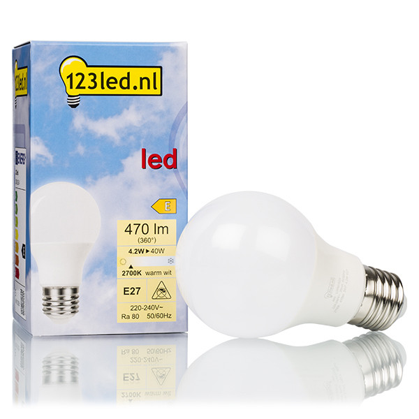 123inkt 123led E27 ampoule LED poire mate 4,2W (40W)  LDR01624 - 1