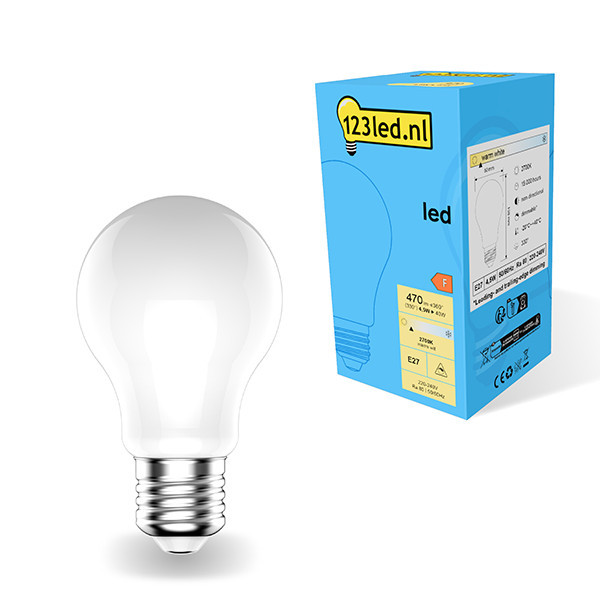 123inkt 123led E27 ampoule LED poire mate dimmable 2700K 4,5W (40W)  LDR01778 - 1