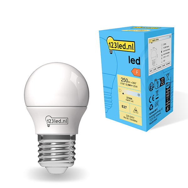 123inkt 123led E27 ampoule LED sphérique mate 2,5W (25W)  LDR01804 - 1