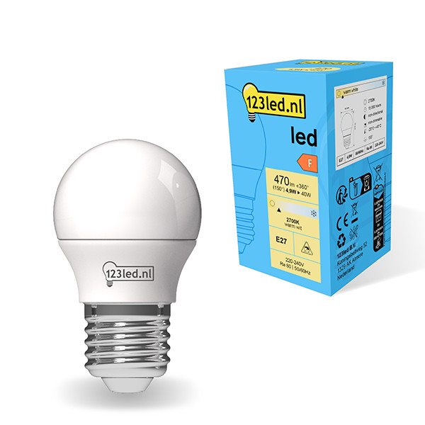 123inkt 123led E27 ampoule LED sphérique mate 4,9W (40W)  LDR01806 - 1