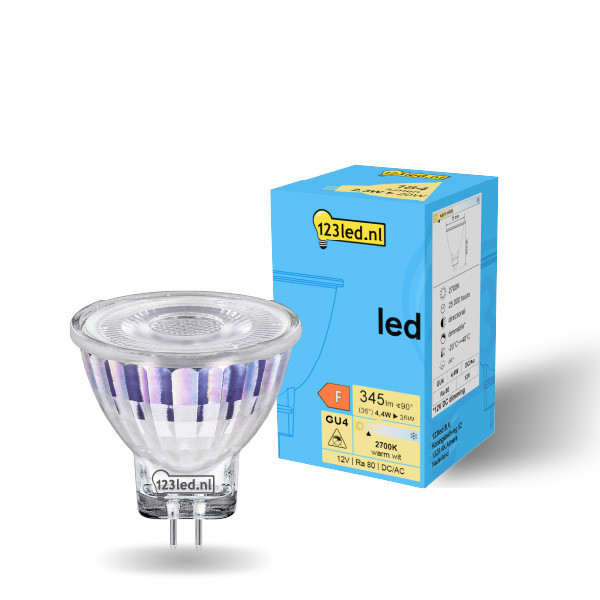 123inkt 123led GU4 spot LED dimmable 4,4W (35W)  LDR01964 - 1