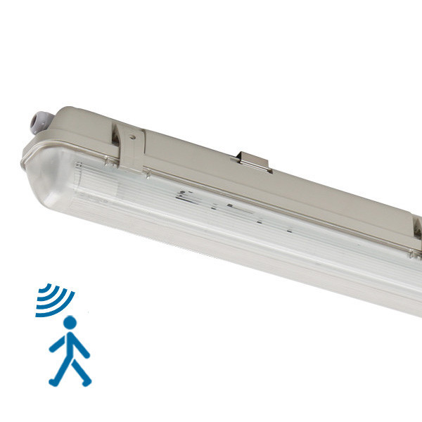 123inkt 123led IP65 luminaire fluorescent avec capteur 60 cm | 4000K | 1100 lumens (7.5W) avec tube fluorescent 2401201_01L123 LDR08646 - 1