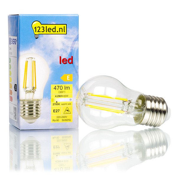 123inkt 123led ampoule LED à filament E27 sphérique mat 4,2W (40W) LDR01830 LDR01680 - 1