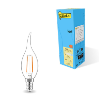 123inkt 123led ampoule LED E14 à filament bougie décorative transparente dimmable 2,8 W (25 W)  LDR01870