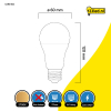 123inkt 123led ampoule LED E27 | Poire A60 | Mat | Capteur de lumière du jour | 2700K | 8 W (60 W) 929001383631c LDR01844 - 2