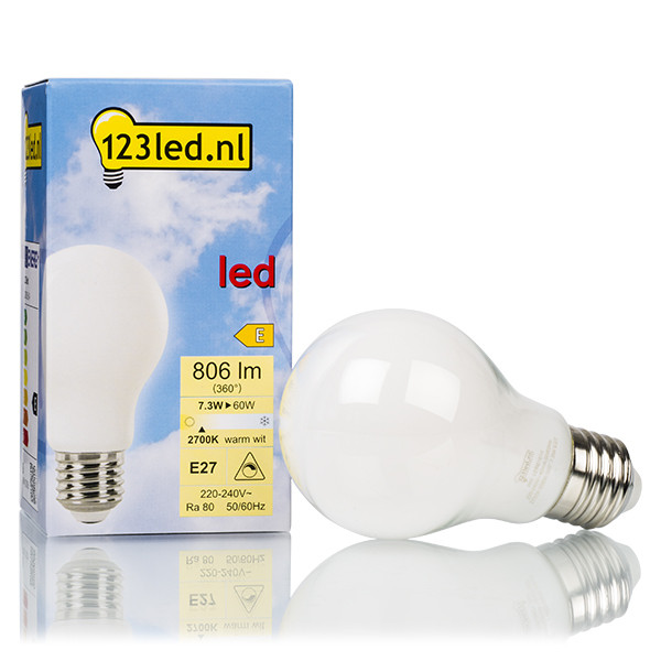 123led ampoule led E27 poire mat dimmable 7,3W (60W) 123inkt