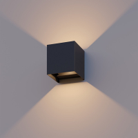 123inkt 123led applique murale Amarillo 2700K - noir HS-6W-WOD001-BLACK LDR08546
