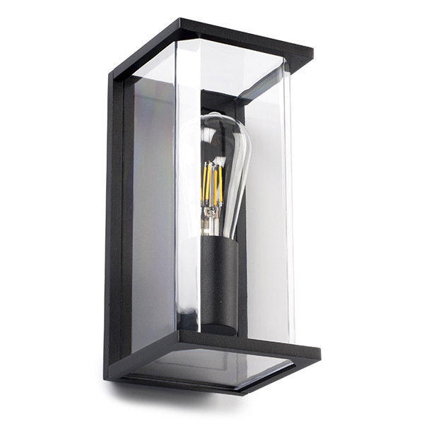 123inkt 123led applique murale Brooklyn pour 1x E27 - noir KH1806 LDR08529 - 3