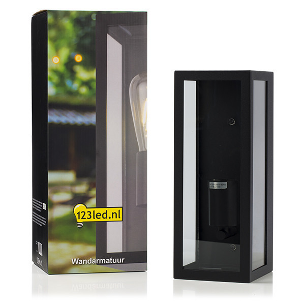 123inkt 123led applique murale Manhattan pour 1x E27 - noir KH662 LDR08527 - 2