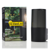 123inkt 123led applique murale ronde Smokey pour 1x E27 - noir 6151 LDR08510 - 2
