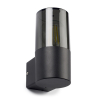 123inkt 123led applique murale ronde Smokey pour 1x E27 - noir 6151 LDR08510 - 3