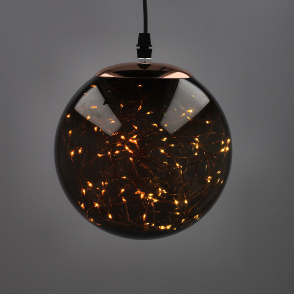 123led boule lumineuse Noël Ø 18 cm extra blanc chaud & blanc chaud 80 lumières fumé LDR07337 - 1