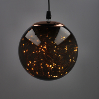 123led boule lumineuse Noël Ø 18 cm extra blanc chaud & blanc chaud 80 lumières fumé LDR07337