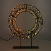 123led couronne de Noël sur pied 28 cm extra blanc chaud & blanc chaud 800 lampes LED - noir LDR07324 - 1