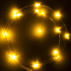 123led guirlande lumineuse à piles 1m blanc extra chaud et blanc chaud 20 lumières argent LDR07279 - 2
